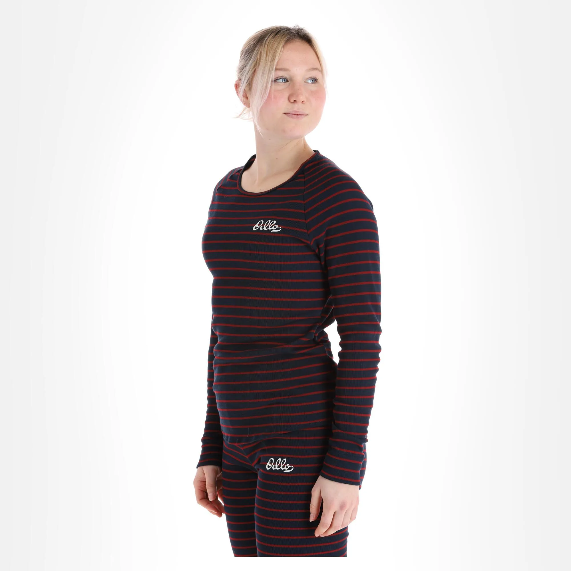 Odlo, Active Warm Originals Eco Chemise Thermo Femmes Dark Sapphire, Sundried Tomato Bleu, Rouge 5 Odlo, Active Warm Originals Eco Chemise Thermo Femmes Dark Sapphire, Sundried Tomato Bleu, Rouge – Image 3