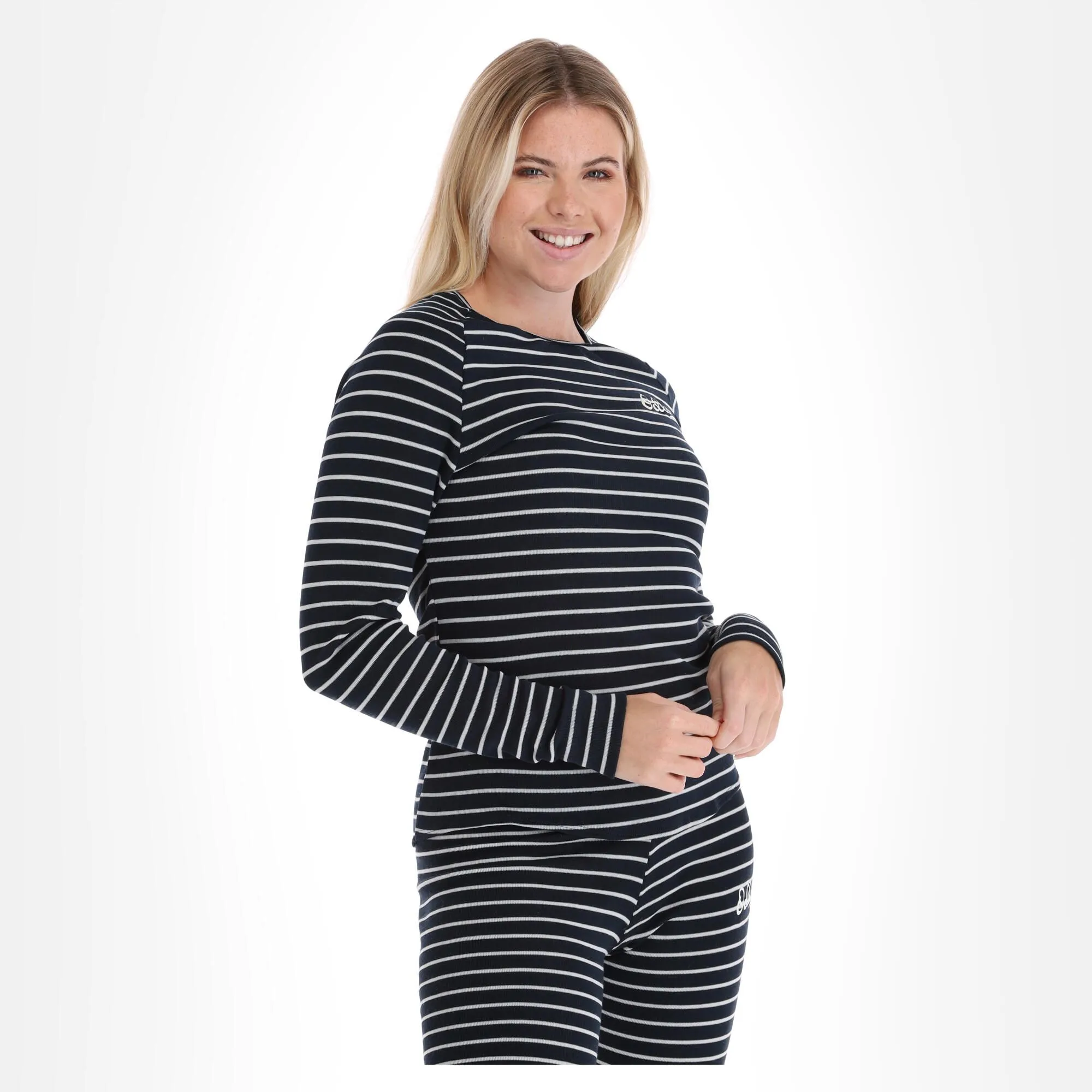 Odlo, Active Warm Originals Eco Pantalon Thermique Femmes Dark Sapphire, Silver Bleu, Gris 5 Odlo, Active Warm Originals Eco Pantalon Thermique Femmes Dark Sapphire, Silver Bleu, Gris – Image 3