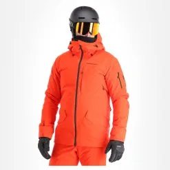 Peak Performance, Maroon Long Jacket Veste De Ski Hommes Racing Rouge