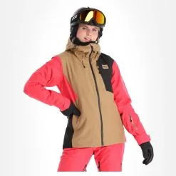 Picture, Seen Jkt Veste De Ski Femmes Dark Stone Beige -ColourWear Soldes picture seen jkt aa jas gevoerd dames dark stone beige 22pictu128v1 BI 04
