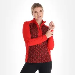 Poivre Blanc, Base Layer Shirt Chemise Thermo Femmes Monogram Scarlet Rouge -ColourWear Soldes poivre blanc base layer shirt fa thermoshirt dames monogram 22poivr120v2 BI 04