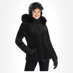 Poivre Blanc, Hybrid Ski Jacket Veste De Ski Femmes Glow Noir -ColourWear Soldes poivre blanc hybrid ski jacket aa jas gevoerd dames glow zwart 22poivr105v2 BI 02