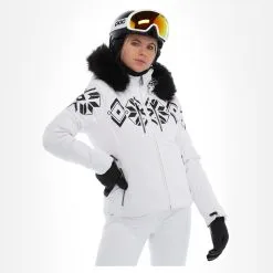 Poivre Blanc, Stretch Ski Jacket Veste De Ski Femmes Fancy Blanc