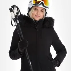 Poivre Blanc, Stretch Ski Jacket Veste De Ski Femmes Noir -ColourWear Soldes poivre blanc stretch ski jacket aa jas gevoerd dames zwart 22poivr104v3 BI 05