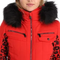 Poivre Blanc, Stretch Ski Overall Combinaison De Ski Femmes Leopard Scarlet Rouge -ColourWear Soldes poivre blanc stretch ski overall da ski overall dames leopard 22poivr110v2 BI 10