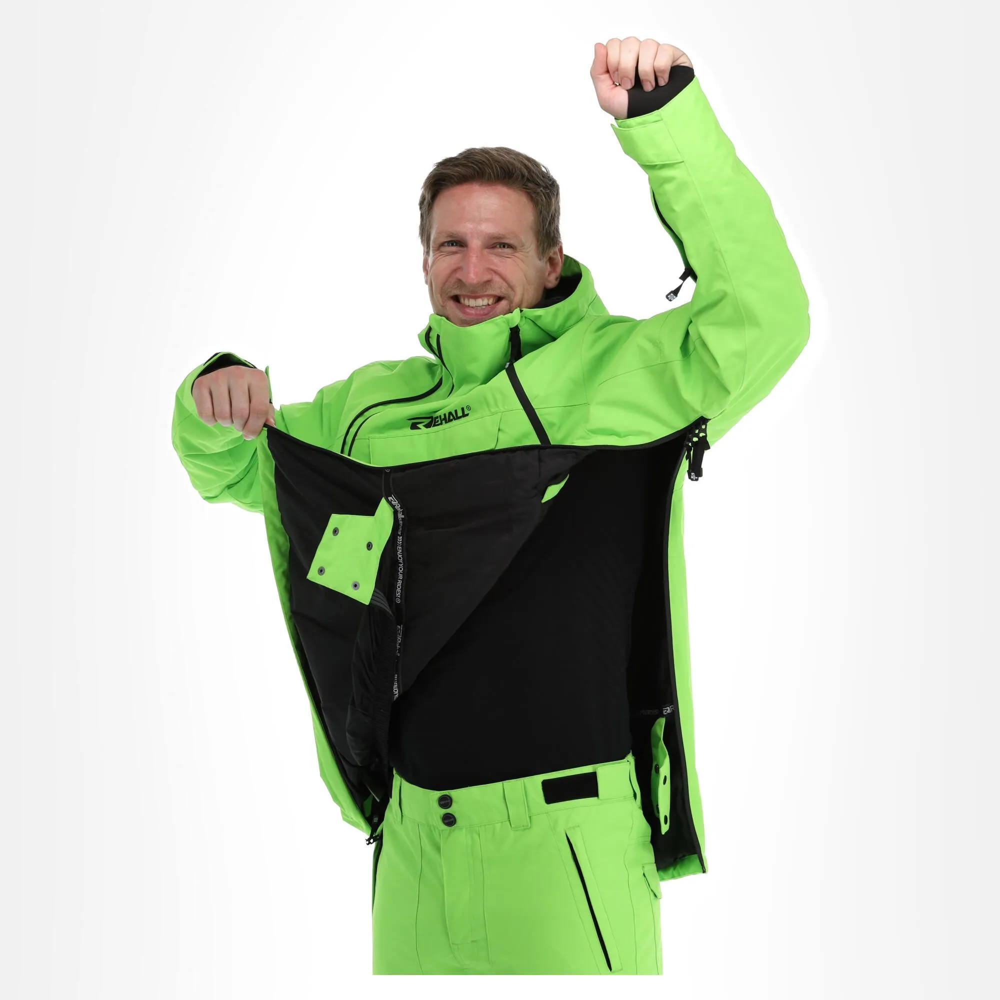 Rehall, Becks-R Anorak D'hiver Hommes Brite Vert 7 Rehall, Becks-R Anorak D'hiver Hommes Brite Vert – Image 5