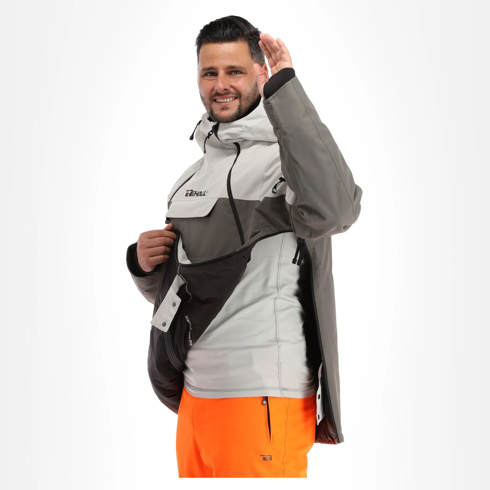 Rehall, Becks-R Anorak D'hiver Hommes Storm Gris 7 Rehall, Becks-R Anorak D'hiver Hommes Storm Gris – Image 5