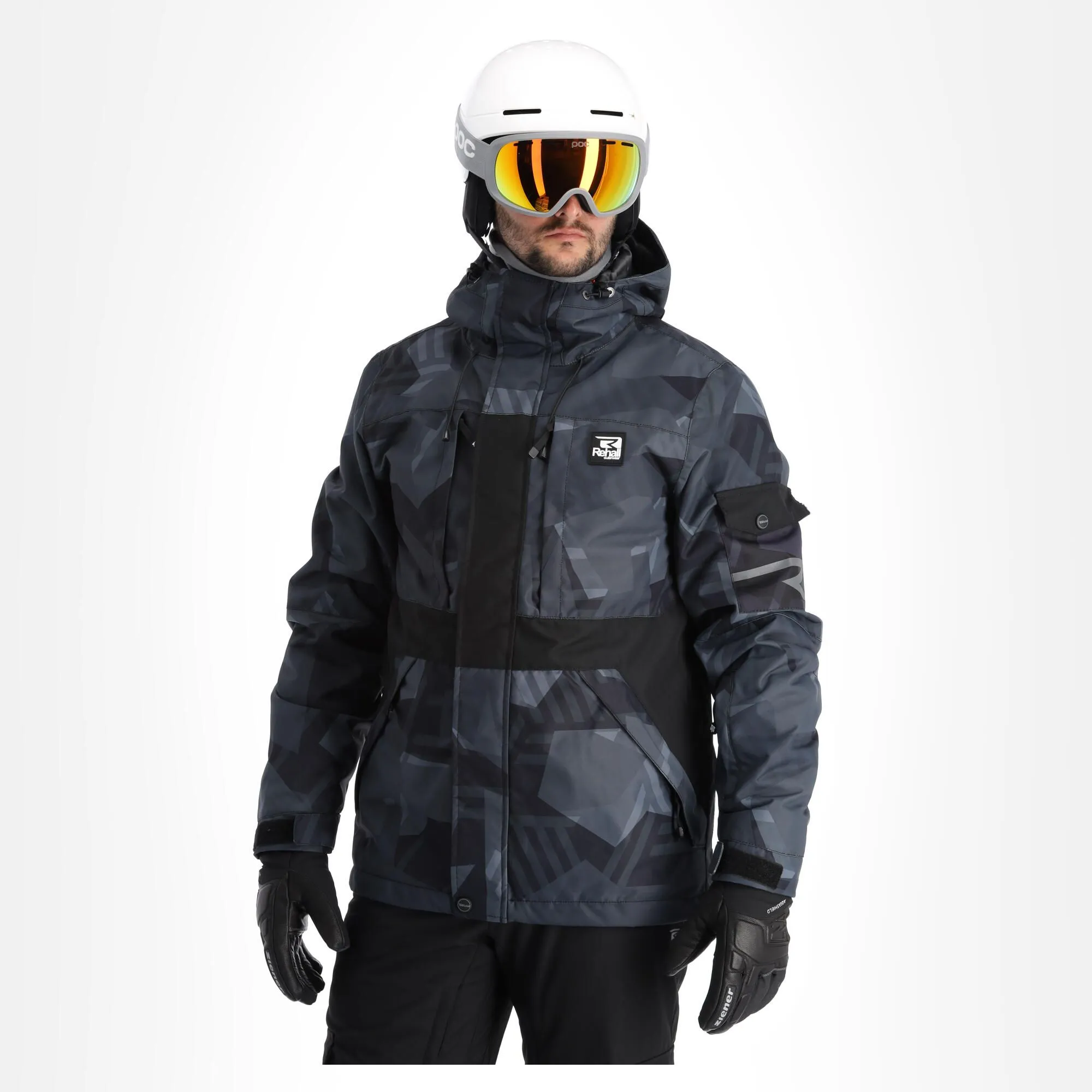 Rehall, Coors-R Veste De Ski Hommes Camo Noir 3 Rehall, Coors-R Veste De Ski Hommes Camo Noir