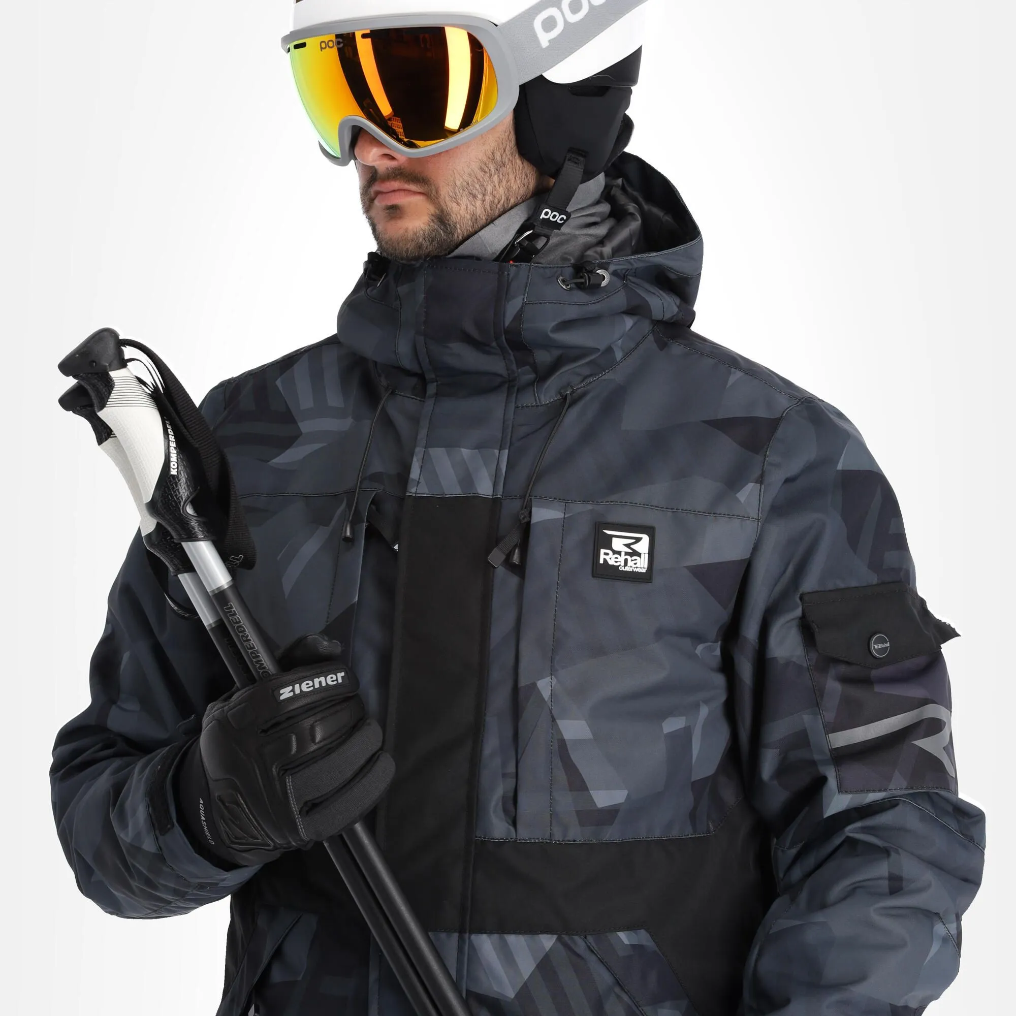 Rehall, Coors-R Veste De Ski Hommes Camo Noir 6 Rehall, Coors-R Veste De Ski Hommes Camo Noir – Image 4