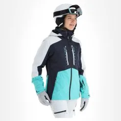 Rehall, Elly-R Veste De Ski Femmes Jeans Bleu -ColourWear Soldes rehall elly r aa jas gevoerd dames jeans blauw 22rehal138v1 BI 04