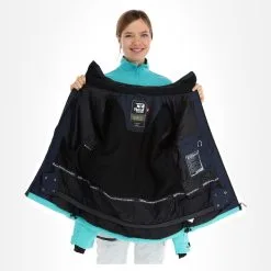 Rehall, Elly-R Veste De Ski Femmes Jeans Bleu -ColourWear Soldes rehall elly r aa jas gevoerd dames jeans blauw 22rehal138v1 BI 06