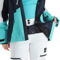 Rehall, Elly-R Veste De Ski Femmes Jeans Bleu -ColourWear Soldes rehall elly r aa jas gevoerd dames jeans blauw 22rehal138v1 BI 07