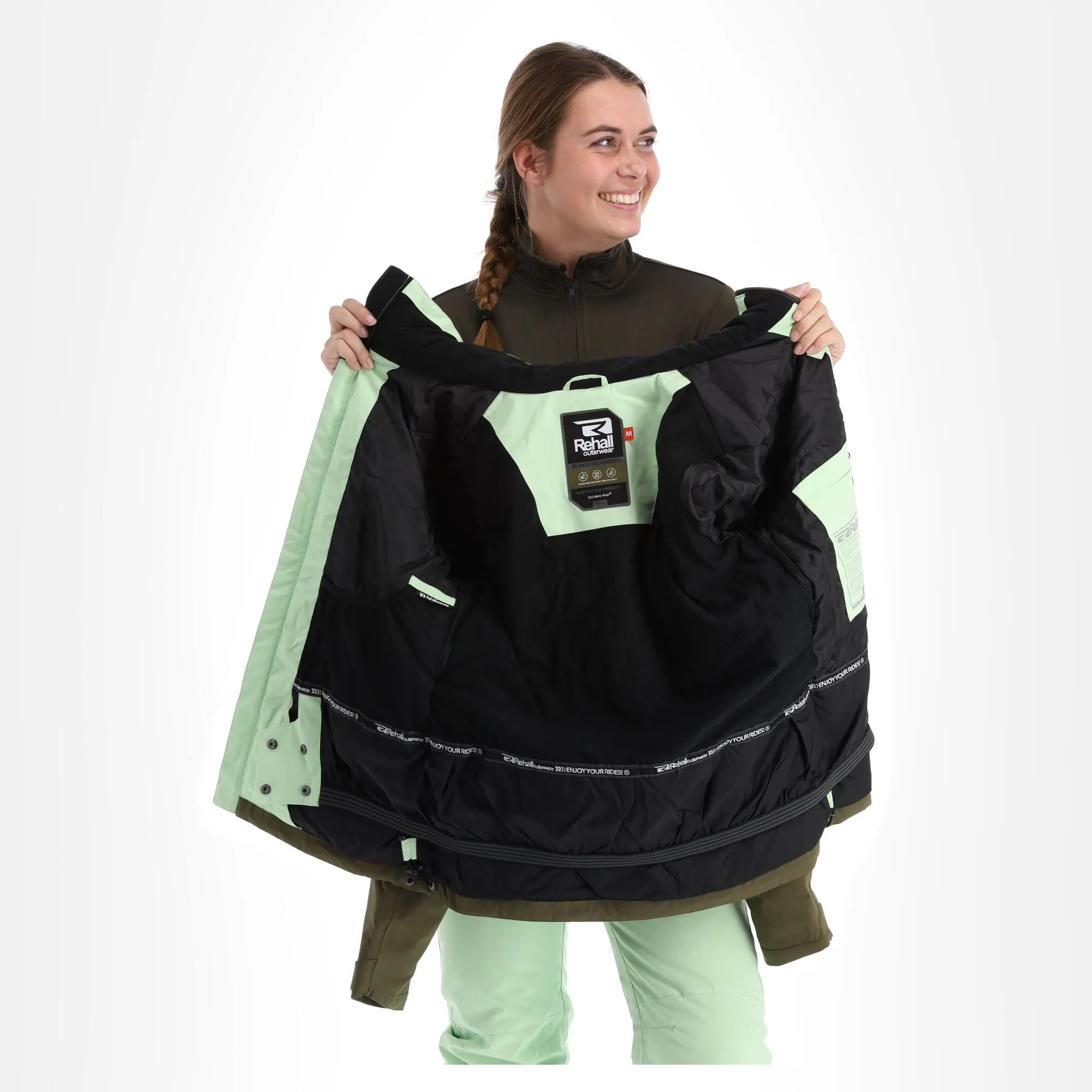 Rehall, Elly-R Veste De Ski Femmes Pastel Vert 7 Rehall, Elly-R Veste De Ski Femmes Pastel Vert – Image 5