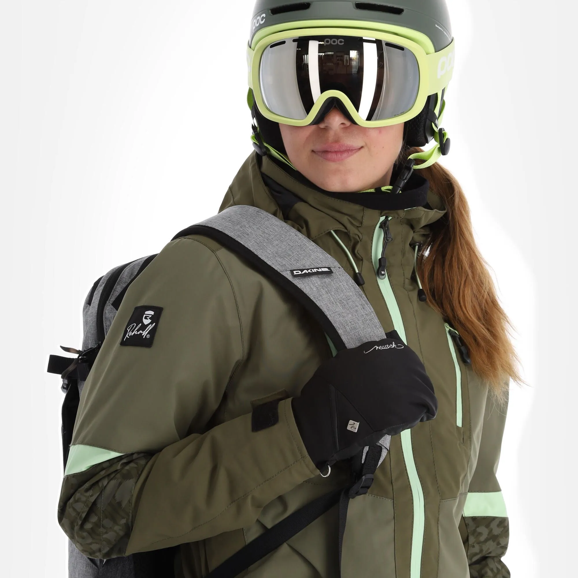 Rehall, Evy-R Veste De Ski Femmes Dusty Olive Vert 6 Rehall, Evy-R Veste De Ski Femmes Dusty Olive Vert – Image 4