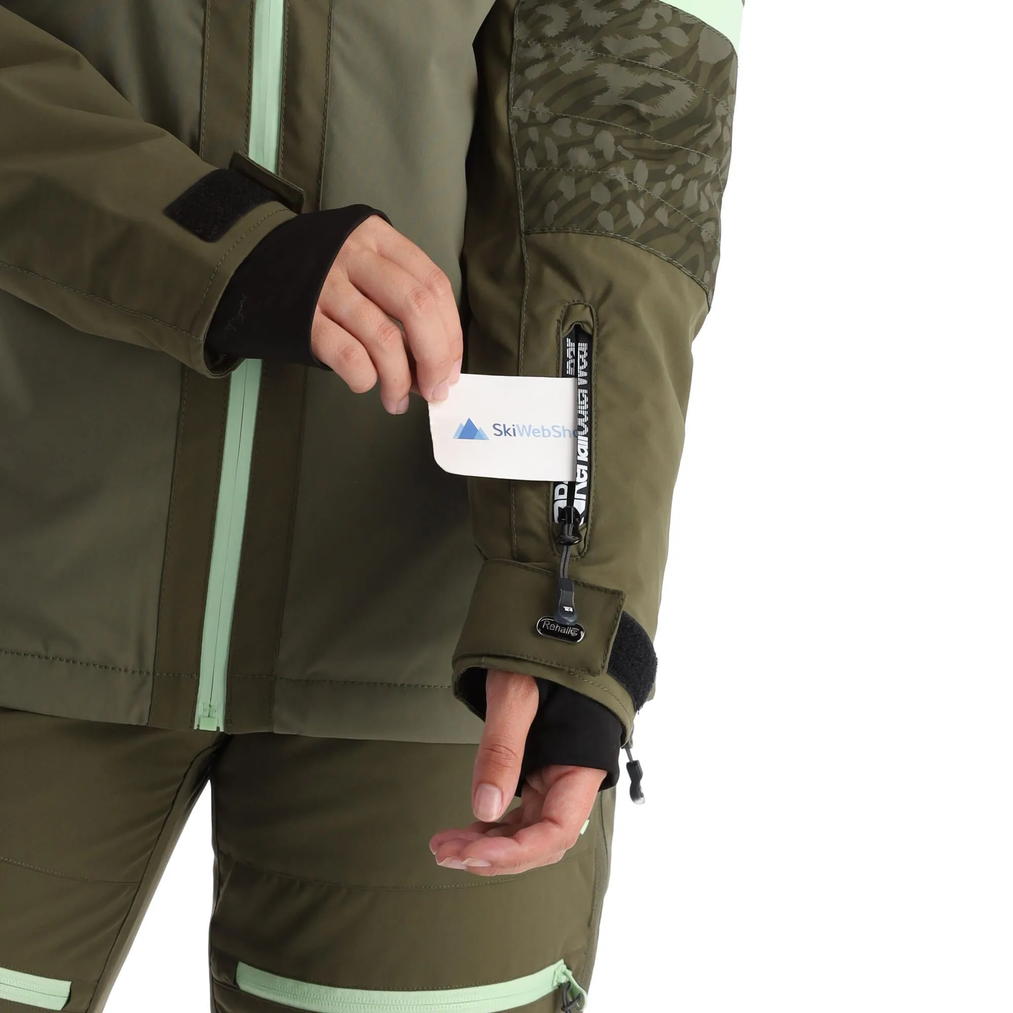 Rehall, Evy-R Veste De Ski Femmes Dusty Olive Vert 9 Rehall, Evy-R Veste De Ski Femmes Dusty Olive Vert – Image 7