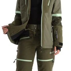Rehall, Evy-R Veste De Ski Femmes Dusty Olive Vert 19 Rehall, Evy-R Veste De Ski Femmes Dusty Olive Vert -ColourWear Soldes rehall evy r aa jas gevoerd dames dusty olive groen 22rehal139v1 BI 09