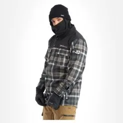 Rehall, Jerome-R Manteau D'hiver Hommes Checks Noir -ColourWear Soldes rehall jerome r ae winterjas heren checks zwart AE11reh111a BI 04