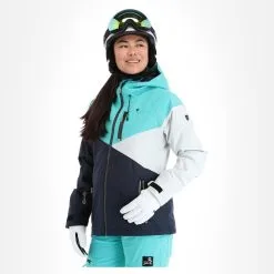 Rehall, June-R Veste De Ski Femmes Aqua Bleu -ColourWear Soldes rehall june r aa jas gevoerd dames aqua blauw 22rehal141v1 BI 04