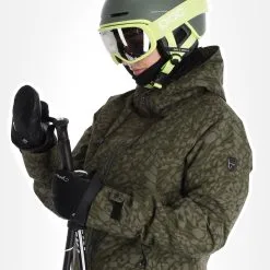 Rehall, Kiki-R Veste De Ski Femmes Dusty Panther Vert -ColourWear Soldes rehall kiki r aa jas gevoerd dames dusty panther groen 22rehal142v2 BI 05