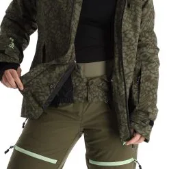 Rehall, Kiki-R Veste De Ski Femmes Dusty Panther Vert -ColourWear Soldes rehall kiki r aa jas gevoerd dames dusty panther groen 22rehal142v2 BI 09