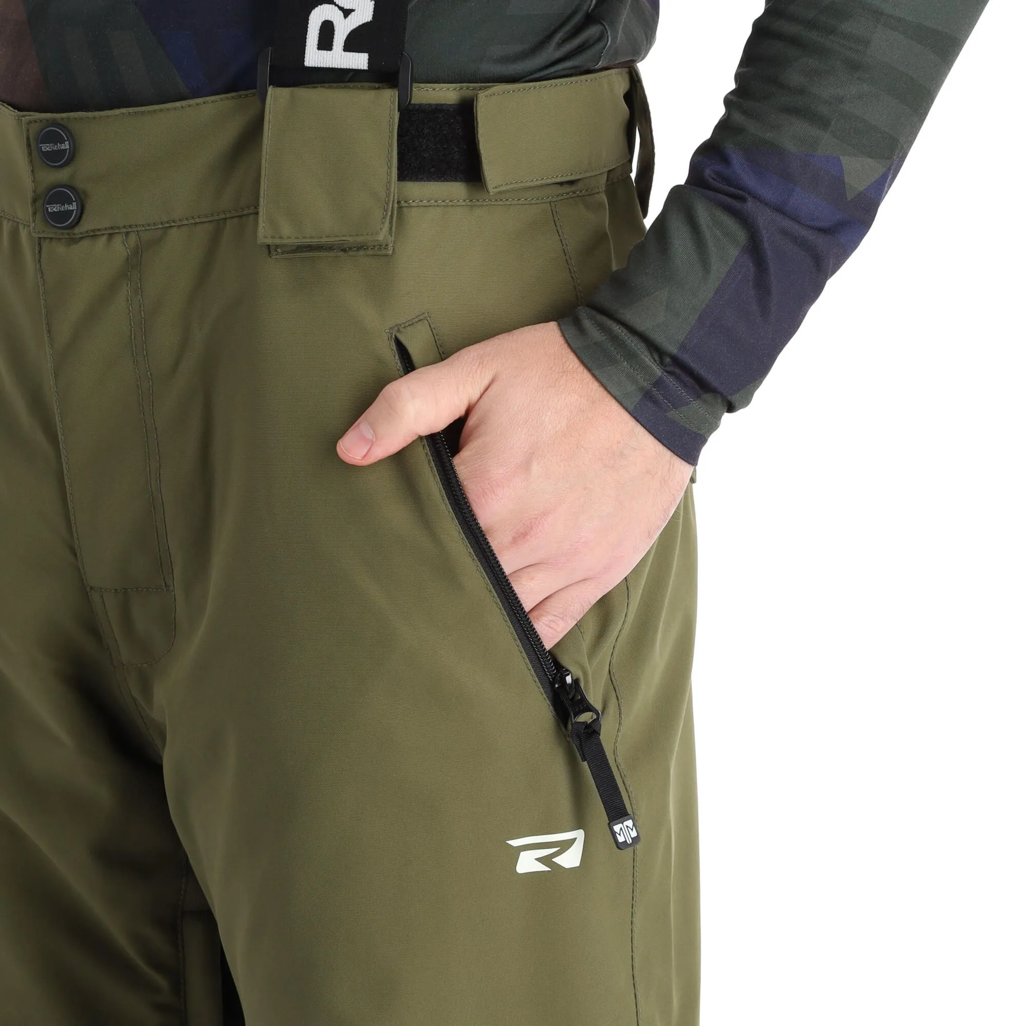 Rehall, Poker-R Pantalon De Ski Hommes Olive Night Vert 11 Rehall, Poker-R Pantalon De Ski Hommes Olive Night Vert – Image 9