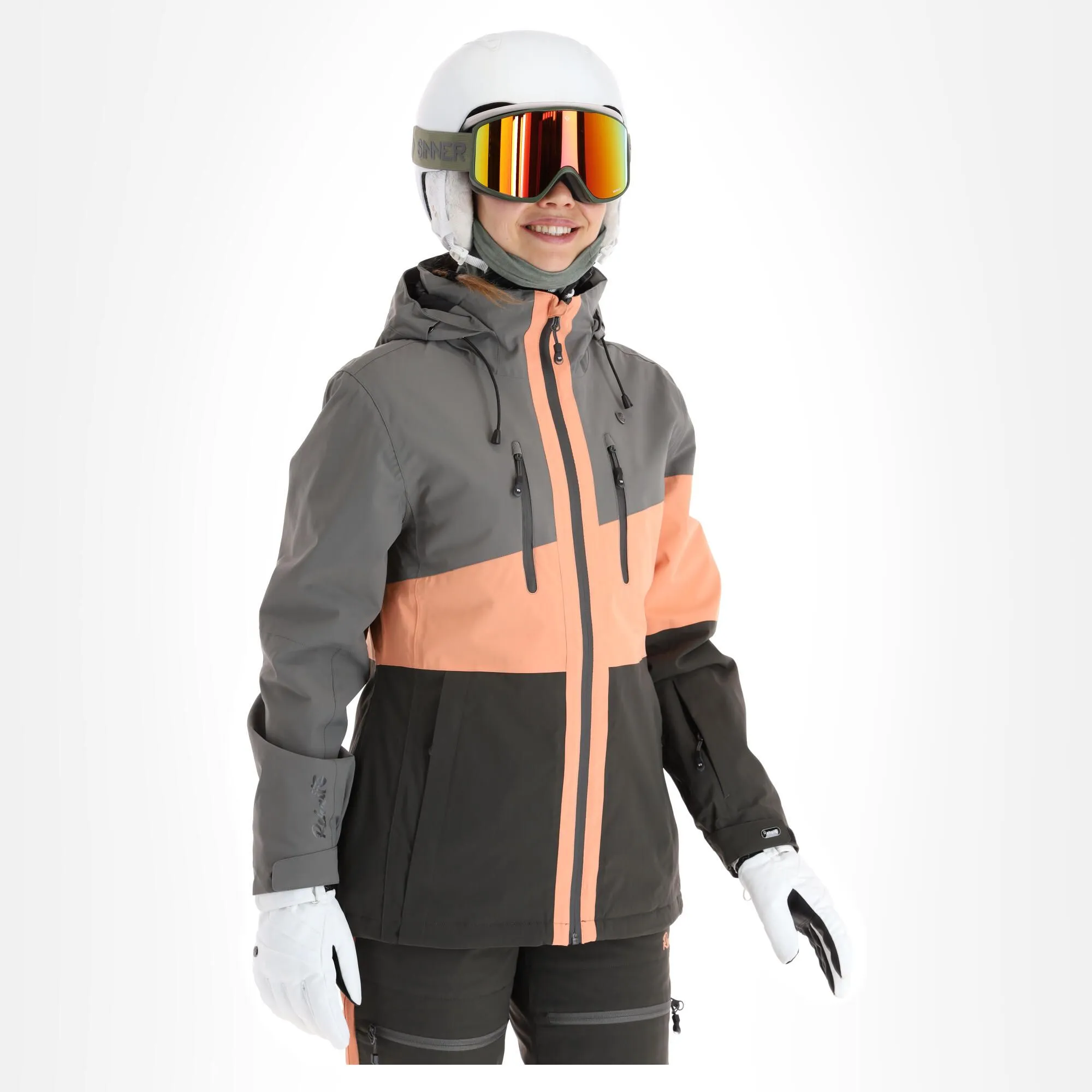 Rehall, Ricky-R Veste De Ski Femmes Gunmetal Gris 5 Rehall, Ricky-R Veste De Ski Femmes Gunmetal Gris – Image 3
