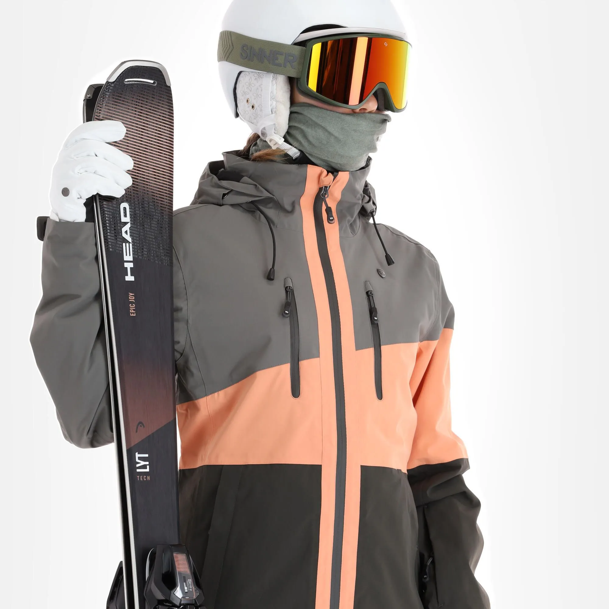 Rehall, Ricky-R Veste De Ski Femmes Gunmetal Gris 6 Rehall, Ricky-R Veste De Ski Femmes Gunmetal Gris – Image 4