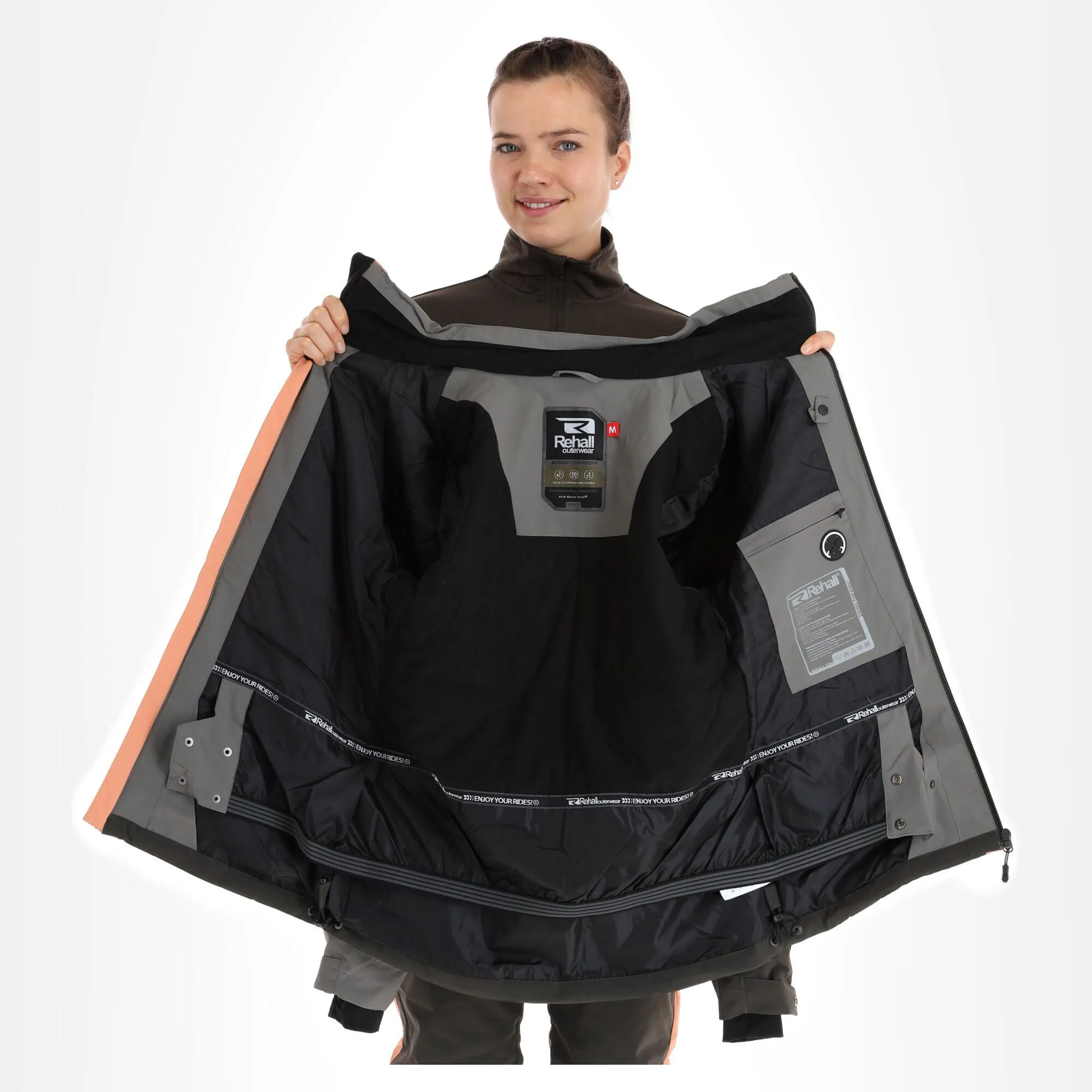Rehall, Ricky-R Veste De Ski Femmes Gunmetal Gris 7 Rehall, Ricky-R Veste De Ski Femmes Gunmetal Gris – Image 5