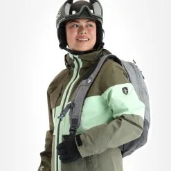 Rehall, Ricky-R Veste De Ski Femmes Olive Vert -ColourWear Soldes rehall ricky r aa jas gevoerd dames olive groen 22rehal140v1 BI 05