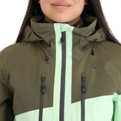 Rehall, Ricky-R Veste De Ski Femmes Olive Vert -ColourWear Soldes rehall ricky r aa jas gevoerd dames olive groen 22rehal140v1 BI 10