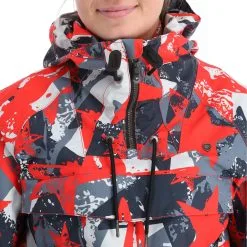 Rehall, Ziva-R Anorak D'hiver Femmes Stars Coral Rose -ColourWear Soldes rehall ziva r af anorak dames stars coral roze 22rehal144v4 BI 07