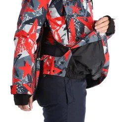 Rehall, Ziva-R Anorak D'hiver Femmes Stars Coral Rose -ColourWear Soldes rehall ziva r af anorak dames stars coral roze 22rehal144v4 BI 08