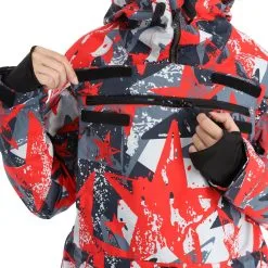 Rehall, Ziva-R Anorak D'hiver Femmes Stars Coral Rose -ColourWear Soldes rehall ziva r af anorak dames stars coral roze 22rehal144v4 BI 09