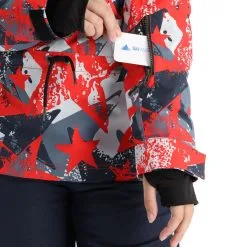 Rehall, Ziva-R Anorak D'hiver Femmes Stars Coral Rose -ColourWear Soldes rehall ziva r af anorak dames stars coral roze 22rehal144v4 BI 10