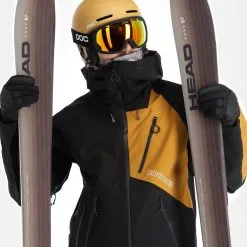 Rock Experience, Ice Thriller Veste De Ski à Coque Dure Hommes Caviar Golden Brun -ColourWear Soldes rock experience ice thriller ab hardshell jas heren caviar golden 22rocke102v1 BI 05