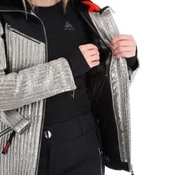 Rossignol, Maddy-Star Sl Jc De Castelbajac Veste De Ski Femmes Argent -ColourWear Soldes rossignol maddy star sl jc de castelbajac aa jas gevoerd dames 22rossi104v1 BI 11