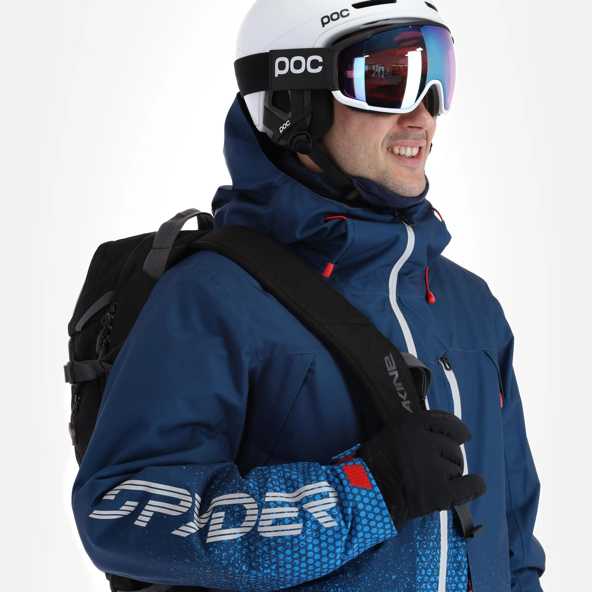 Spyder, Anthem Veste De Ski Hommes Faded Geo Collegiate Bleu 6 Spyder, Anthem Veste De Ski Hommes Faded Geo Collegiate Bleu – Image 4