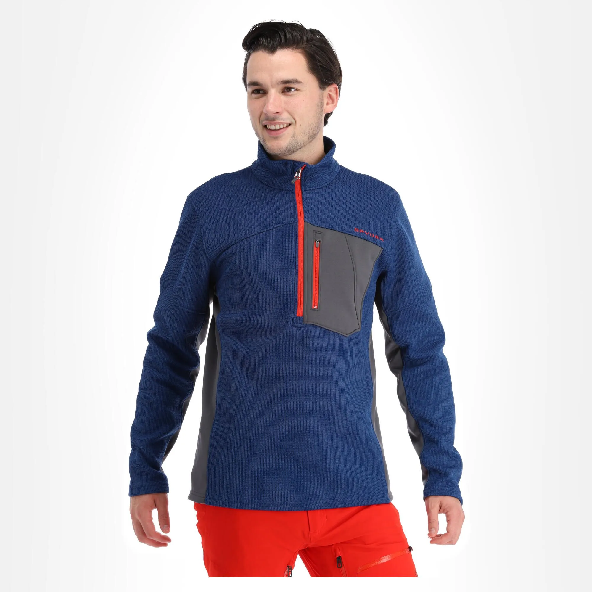 Spyder, Bandit Half Zip Pull Hommes Abyss Bleu 3 Spyder, Bandit Half Zip Pull Hommes Abyss Bleu