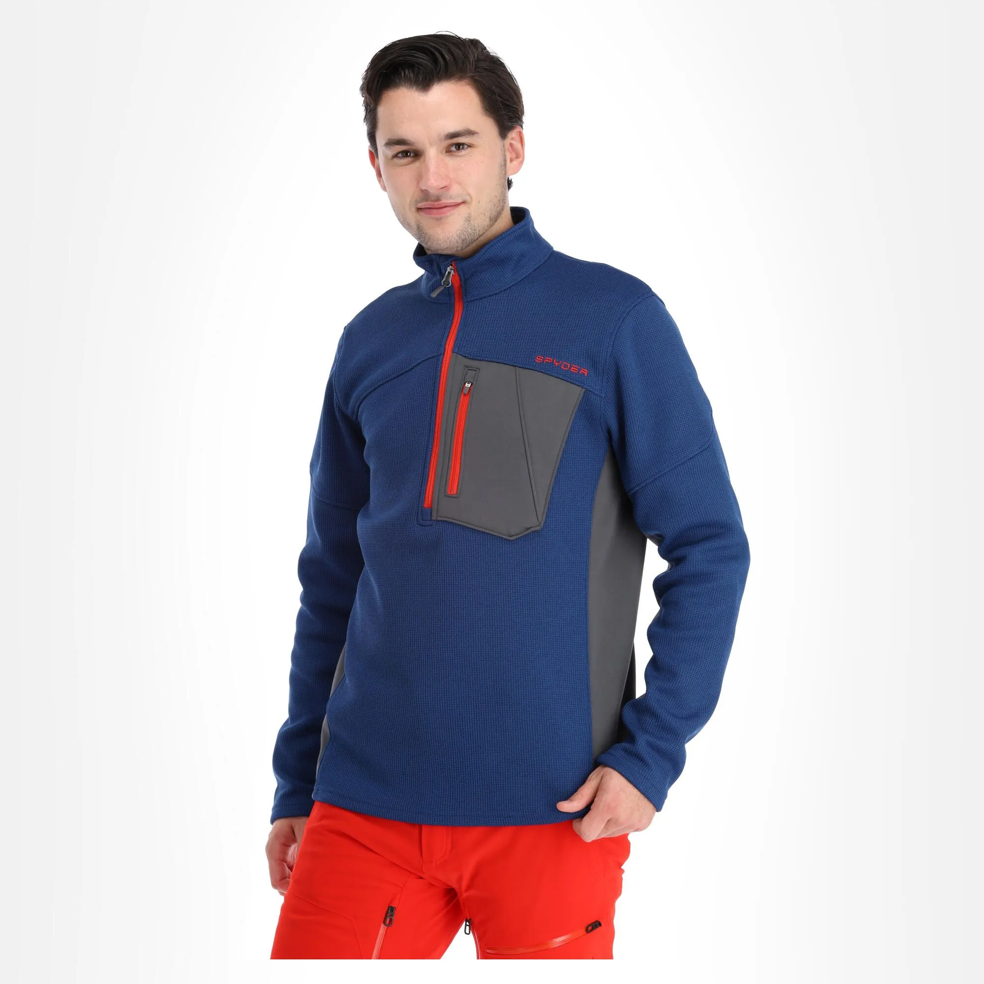 Spyder, Bandit Half Zip Pull Hommes Abyss Bleu 5 Spyder, Bandit Half Zip Pull Hommes Abyss Bleu – Image 3