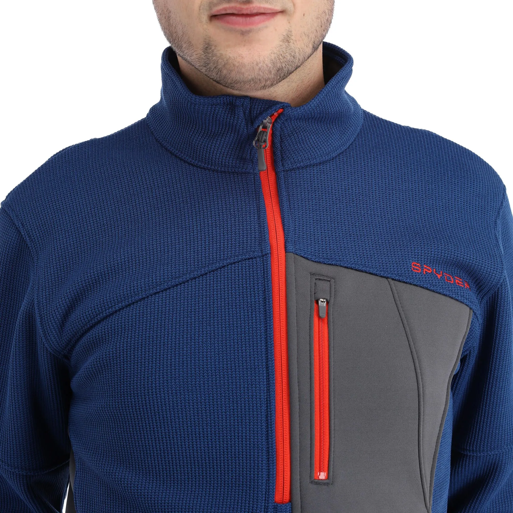 Spyder, Bandit Half Zip Pull Hommes Abyss Bleu 6 Spyder, Bandit Half Zip Pull Hommes Abyss Bleu – Image 4