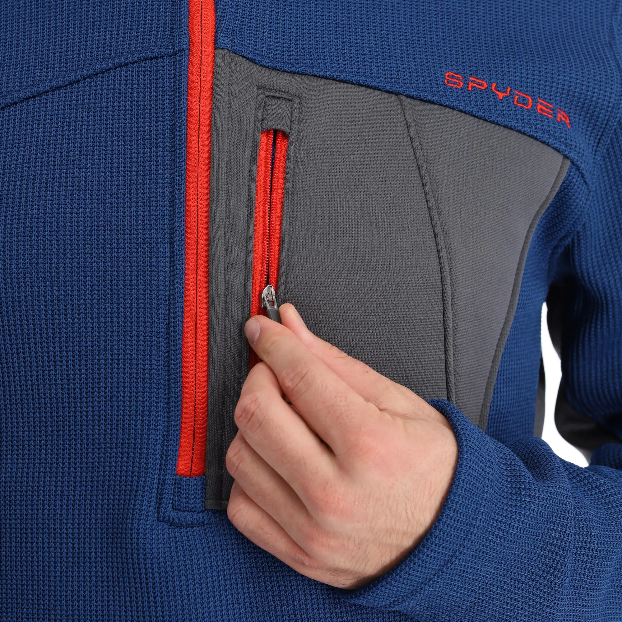 Spyder, Bandit Half Zip Pull Hommes Abyss Bleu 7 Spyder, Bandit Half Zip Pull Hommes Abyss Bleu – Image 5