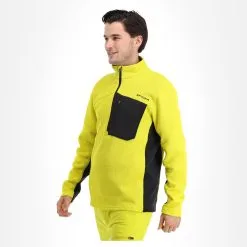 Spyder, Bandit Half Zip Pull Hommes Citrus Jaune -ColourWear Soldes spyder bandit half zip eb trui heren citrus geel 22spyde146v3 BI 04
