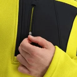 Spyder, Bandit Half Zip Pull Hommes Citrus Jaune -ColourWear Soldes spyder bandit half zip eb trui heren citrus geel 22spyde146v3 BI 06