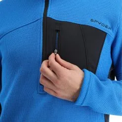 Spyder, Bandit Half Zip Pull Hommes Collegiate Bleu -ColourWear Soldes spyder bandit half zip eb trui heren collegiate blauw 22spyde146v6 BI 06