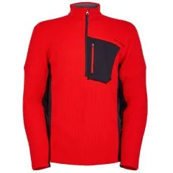 Spyder, Bandit Half Zip Pull Hommes Volcano Rouge -ColourWear Soldes spyder bandit half zip trui heren volcano rood EB10spy041d BI 00 2