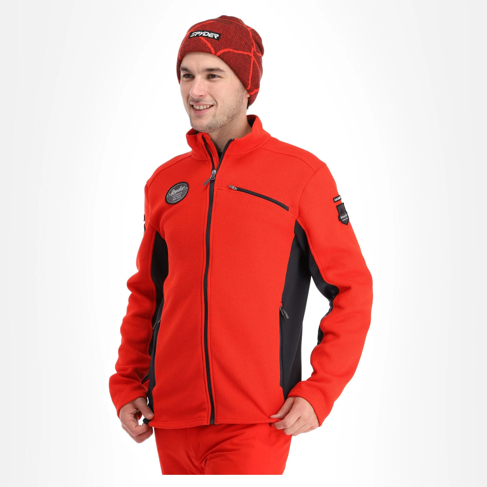 Spyder, Bandit Wengen Full Zip Gilet Hommes Volcano Rouge 3 Spyder, Bandit Wengen Full Zip Gilet Hommes Volcano Rouge