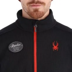 Spyder, Bandit Wengen Half Zip Gilet Hommes Noir -ColourWear Soldes spyder bandit wengen half zip ea vest heren zwart 22spyde125v1 BI 05