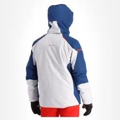 Spyder, Copper Veste De Ski Hommes Glacier Blanc, Bleu -ColourWear Soldes spyder copper aa jas gevoerd heren glacier blauw wit 22spyde136v4 BI 03