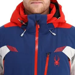 Spyder, Leader Veste De Ski Hommes Abyss Bleu -ColourWear Soldes spyder leader aa jas gevoerd heren abyss blauw 22spyde133v6 BI 07