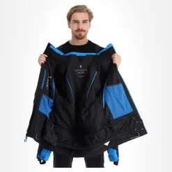 Spyder, Leader Veste De Ski Hommes Bleu, Noir -ColourWear Soldes spyder leader aa jas gevoerd heren blauw zwart 22spyde133v2 BI 06